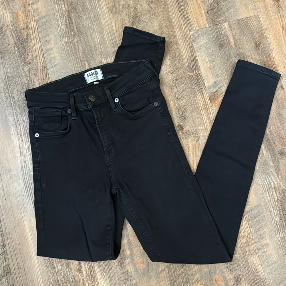 Agolde black skinny jeans